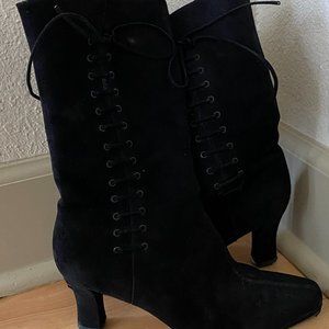 Gorgeous Neiman Marcus suede mid-calf boots